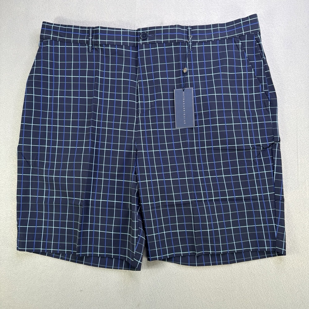 Extracurricular Chauncey Golf Shorts Men's‎ 40 Black-Blue Nylon Performance